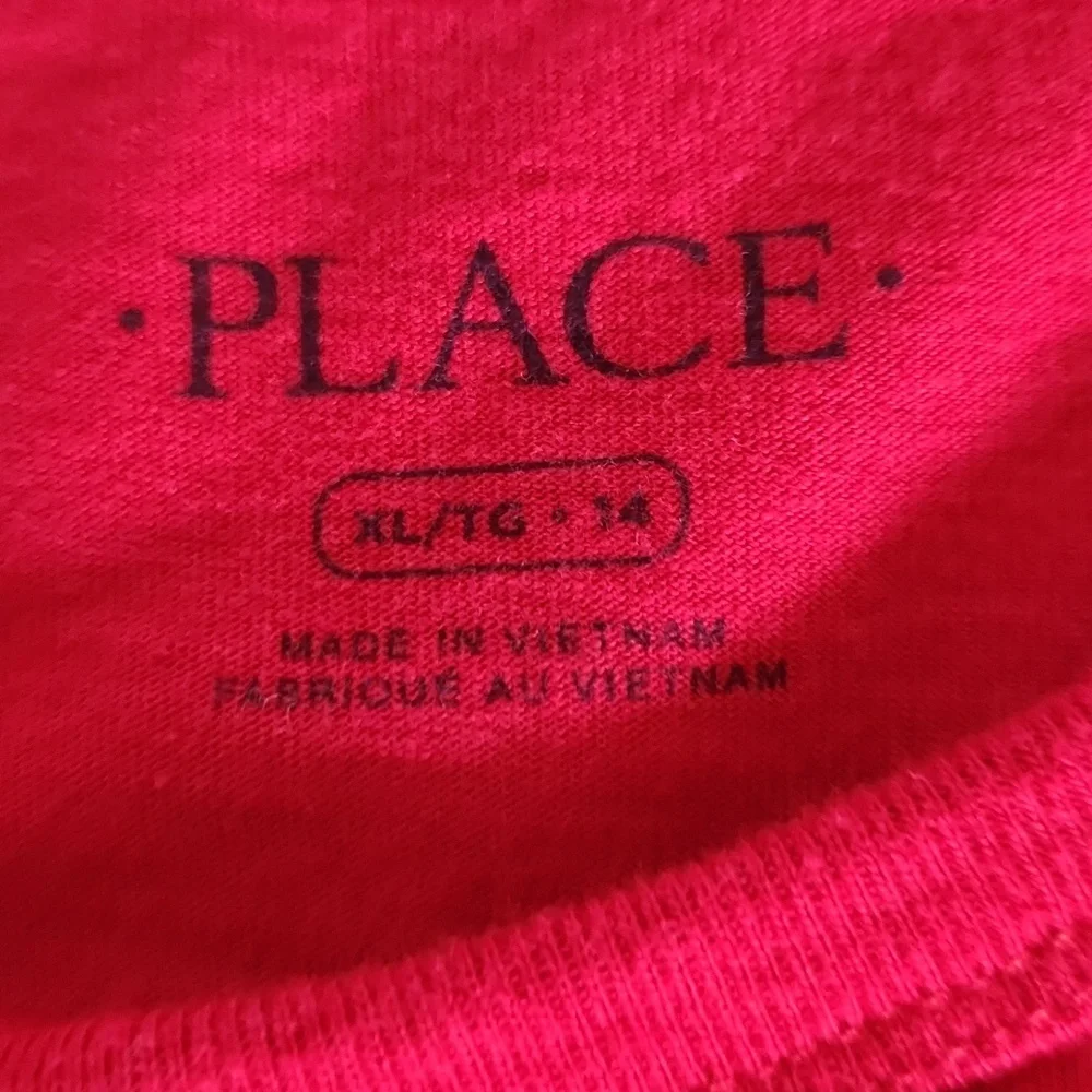 Place Graphic Tee Red short sleeves Ninja alert Size XL